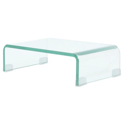 Vidaxl Meuble Tv/Pour Moniteur 40x25x11 Cm Verre Transparent