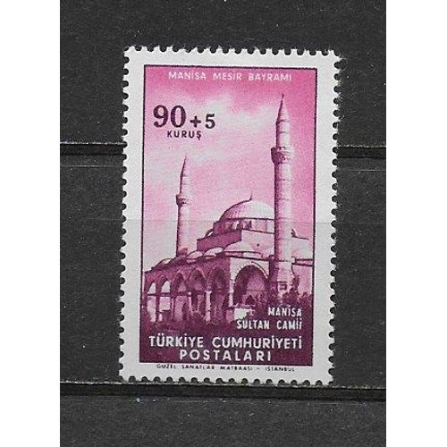 Turquie 1960 : Fête Du Printemps De Manisa : Mosquée Du Sultan Camii, À Manisa - Timbre Neuf *