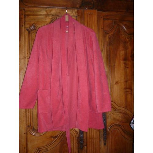Veste De Chambre Maille Polaire Taille 52 Rouge