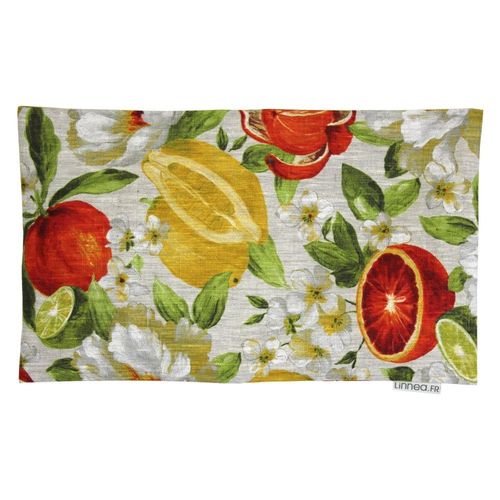 Housse De Coussin 30x50 Cm Gallina Agrumes 100% Lin