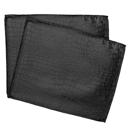 Lot De 2 Sets De Table 35x45 Cm Jacquard 100% Polyester Lounge Noir
