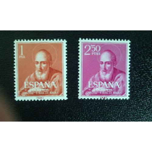 Timbre Espagne Yt 973 - 74 Canonisation De Juan De Ribera 1960