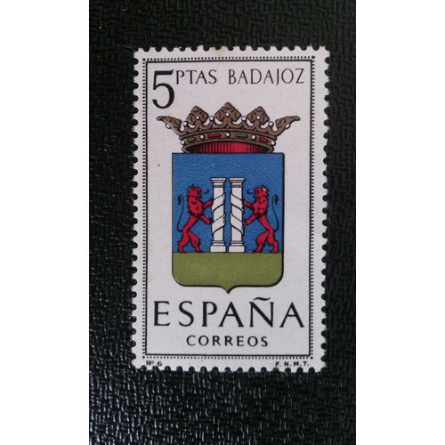Timbre Espagne Yt 1082b Armes Provinciales - Badajoz 1962