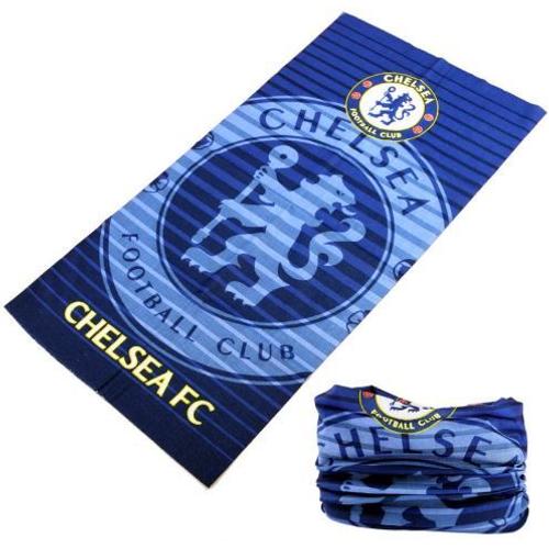 Bandeau Foot Supporter Chelsea Fc Football Multifonction Cache Cou Bandana Cheveux Headband Protège Poignet Foulard Écharpe Voile Chouchou Ceinture Déguisement Pirate Masque Sèche Cheveux.