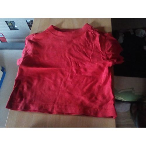 T-Shirt Mc Garçon 24 Mois Rouge
