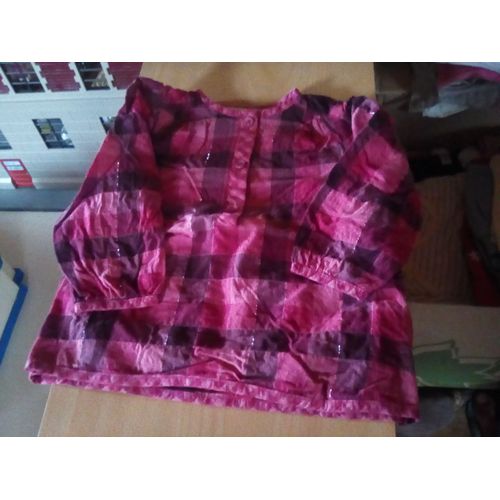 Tunique Ml Fille 24 Mois Rose Carreaux