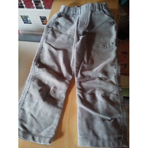 Pantalon Velours Garçon 23 Mois Beige