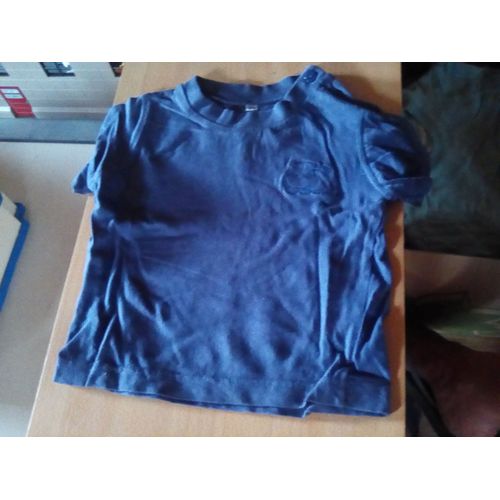 T-Shirt Mc Garçon 12 Mois Bleu Hippopotame