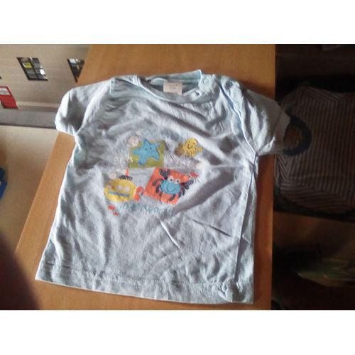 T-Shirt Mc Garçon 12 Mois Bleu Ocean