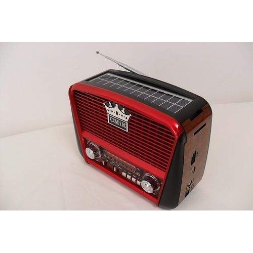 Radio Solaire Bluetooth Vintage Rechargeable AM/FM/SW1-3 USB MP3 TF 110/230 Pile