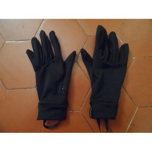 Gants D¿Équitation Jersey Noir '140' De Fouganza