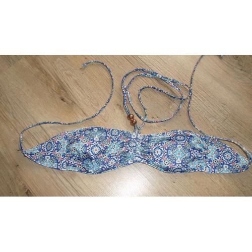 Haut Maillot De Bain H&M Bandeau Bleu T36