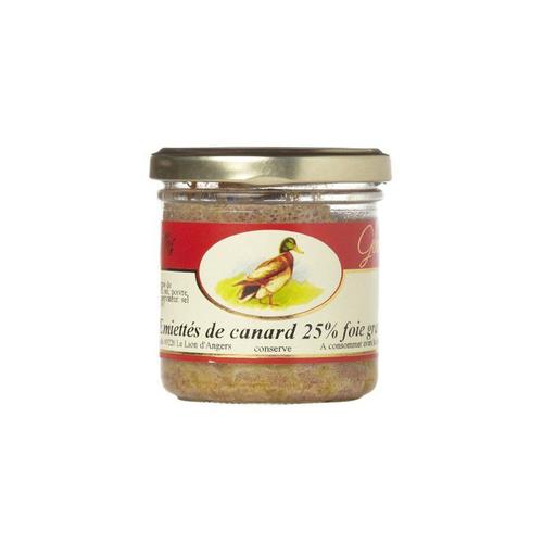 Emietté De Canard, 25% De Foie Gras, Verrine 125gr