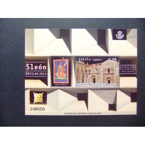 España Espagne 2013 Expo. Filatelica Basilica De San Isidoro En Leon Edifil 4815 ** Mnh