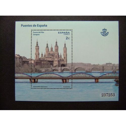 España Espagne 2013 Puente Del Pilar Zaragoza Pont De Saragosse Bridge Of Zaragoza Edifil 4818 ** Mnh