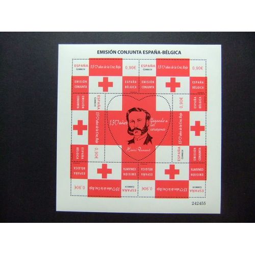 España Espagne 2013 Cruz Roja Emisión Junto Con Bélgica Edifil 4828 ** Mnh 150 Ans De La Croix-Rouge Espagne-Belgique