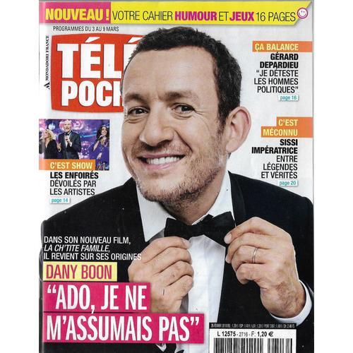 Télé Poche 2716 - Dany Boon La Ch'Tite Famille / Les Enfoirés 2018 / Gérard Depardieu /