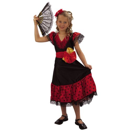 Déguisement Espagnole Fille - Taille: S 4-6 Ans (110-120 Cm)