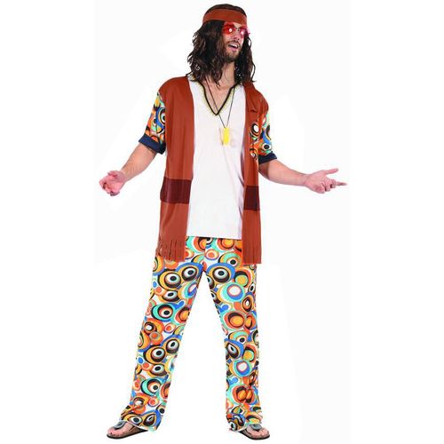 Déguisement Hippie Motifs Ronds Homme - Taille: L