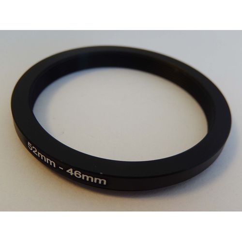 vhbw Bague d'adaptation de filtre Step-Down de 52 mm vers 46 mm pour objectif d'appareil photo - Réducteur, métal, noir