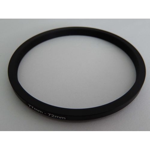 vhbw Bague d'adaptation de filtre Step-Down de 77 mm vers 72 mm pour objectif d'appareil photo - Réducteur, métal, noir