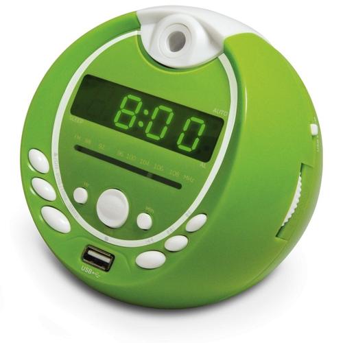 Metronic 477017 Gulli Radio-Réveil Enfant MP3 USB Projection 180° - Vert