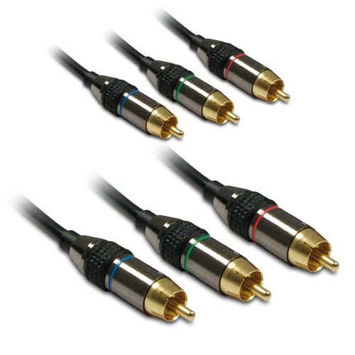 Metronic 419205 Pack de 3 Câbles RCA M/M 1,5 m Noir