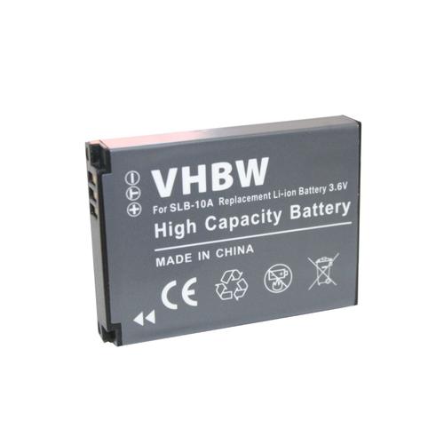 vhbw Li-Ion batterie 700mAh pour appareil photo Samsung WB350F, WB351F, WB352F comme SLB-10A