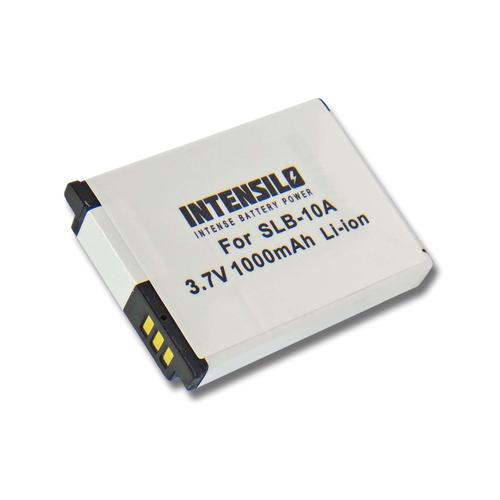 INTENSILO Li-Ion batterie 1000mAh (3.7V) pour appareil photo caméra vidéo Samsung WB350F, WB351F, WB352F comme SLB-10A.