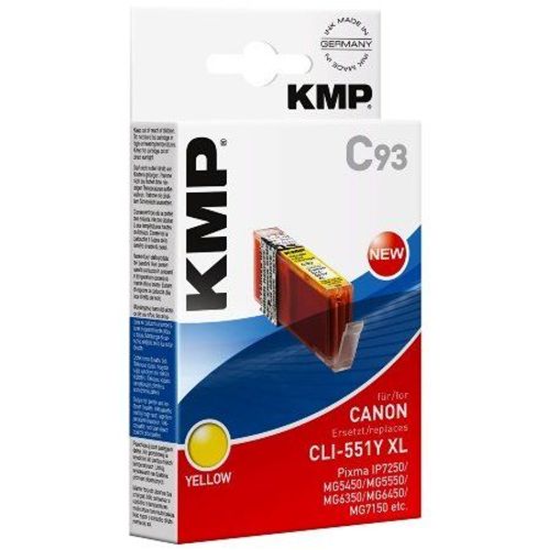 KMP C93 ink cartridge yellow comp. with Canon CLI-551 Y XL
