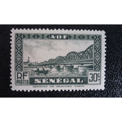Timbre Sénégal Yt 127 Pont De Faidherbe, Dakar 1935