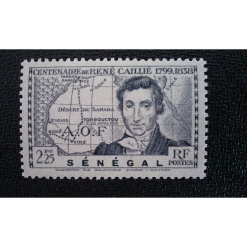 Timbre Sénégal Yt 152 Centenaire De La Mort De R. Caillie 1939