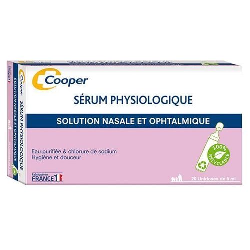 Cooper Sérum Physiologique 20 Unidoses