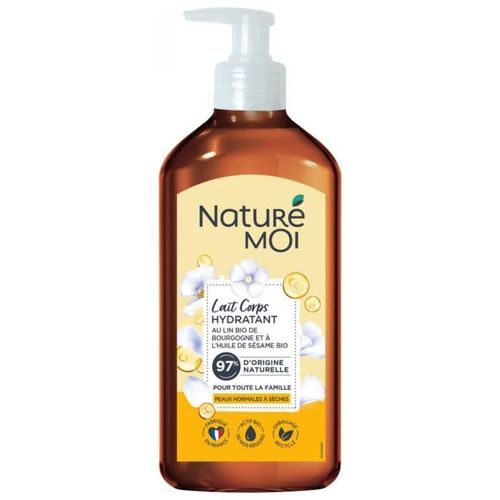 Naturé Moi Lait Corps Hydratant Lin Bio & Huilde Sésame Bio Peaux Normales À Sèches 500 Ml 