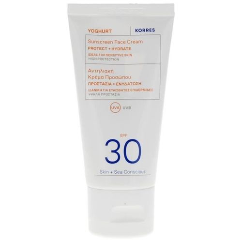 Crème Solaire Visage Spf30 Yaourt - Korres - Protection Uv - Non Gras - Indice 30 
