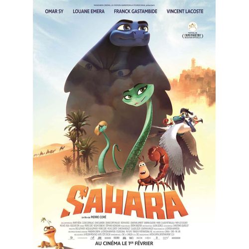 Affiche De Cinéma " Sahara " - Format 120x160 Cm - De Pierre Coré Avec Les Voix De Omar Sy, Louane Emera, Franck Gastambide, Vincent Lacoste, Jean Dujardin, Clovis Cornillac -2017