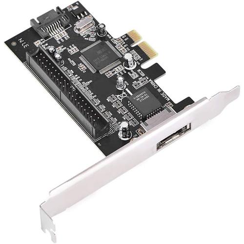 Carte Adaptateur PCI-E PCI Express vers IDE ATA133 +II + ESATAJMB363, Prend en Charge Plusieurs Modes, Taux de Transmission élevé, Compatibleet Mac OS