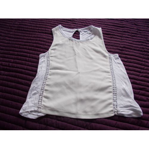 Débardeur Jennyfer Viscose 38 Écru Et Blanc