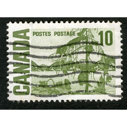 Timbre Oblitéré Canada, Postes Postage 10