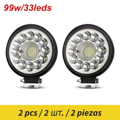 2 Pièces - Projecteur Led Tout Terrain De 4.5 Pouces 12v 24v, Pour Voiture Et Camion, 4x4