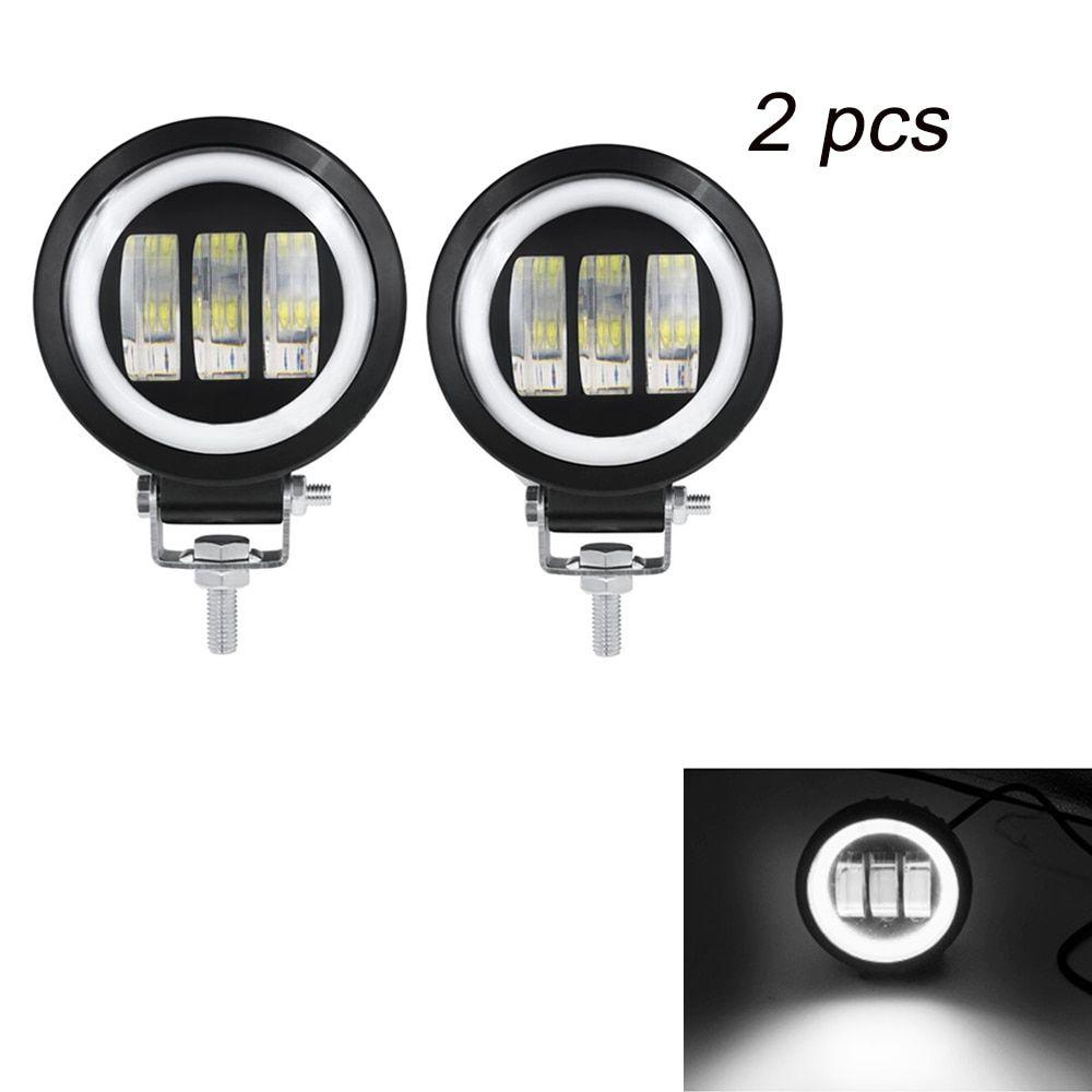 2x Rond Blanc - Projecteur Led  Lentille 6d De 5 Pouces, Po...