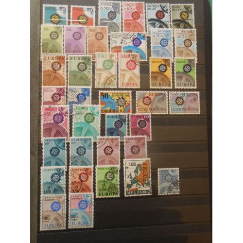 Europa Cept Annees Completes 1967 À 1973 +1974 À 1978 Quelques Manques Obliteres Qualite Philathelique