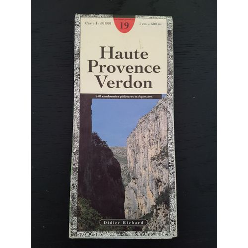 Carte Didier Richard N° 19 Haute Provence Verdon 1 50 000