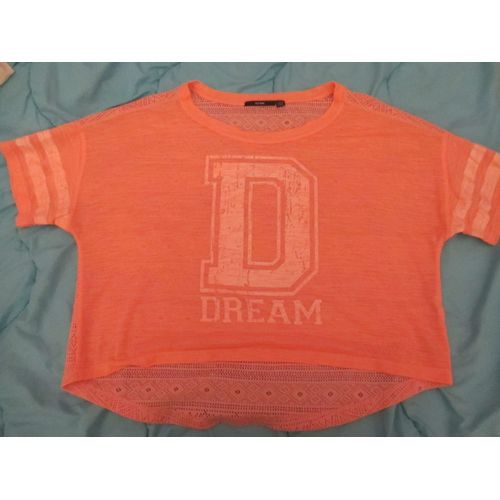 Tee-Shirt Rose &#34 Dream &#34 Taille L Décalé Et Ajouré