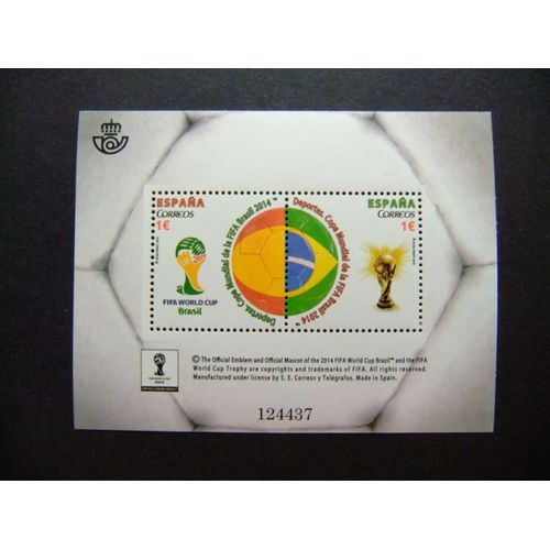 España Espagne 2014 Deportes Copa Mundial De La Fifa Brasil 2014 Edifil 4890 ** Mnh