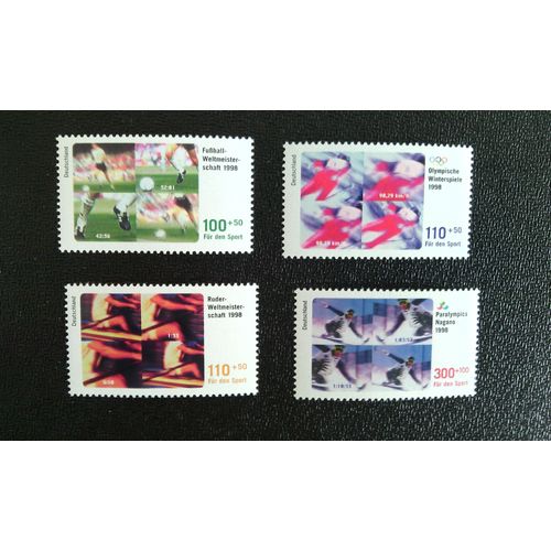 Timbre Allemagne Yt 1800 A 1803 Séries: Sports Aid 1998 1998