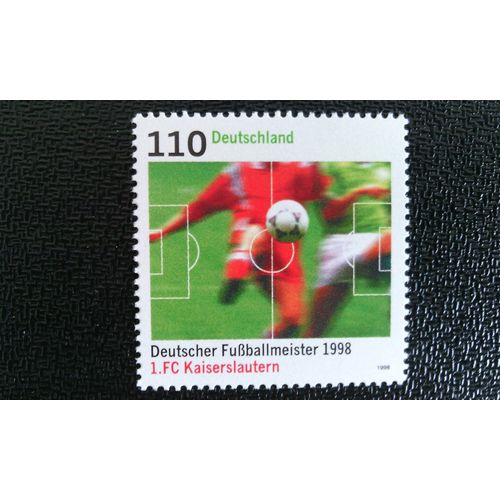 Timbre Allemagne Yt 1842 Champion De Football - 1. Fc Kaiserslautern 1998