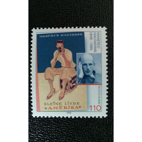 Timbre Allemagne Yt 1844 Centenaire De La Naissance De Manfred Hausmann 1998