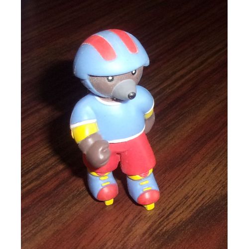 Figurine Petit Ours Brun - Patins A Glace - Bayard Presse 2003