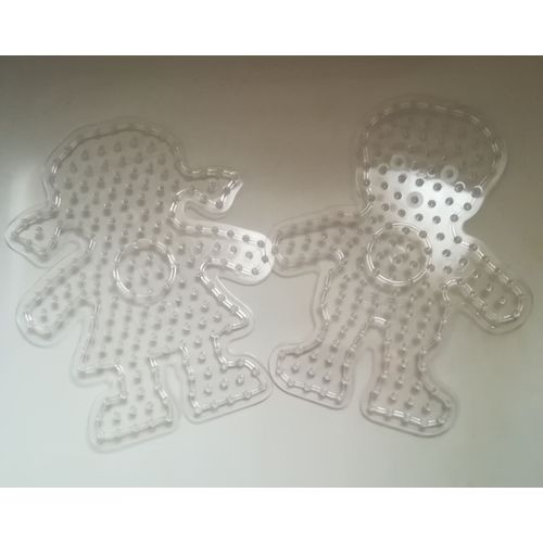 Plaques Fille (8207) Et Garçon (8208) Pour Perles Hama Maxi